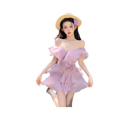 CHARM GLOW Короткое платье с короткими рукавами женское