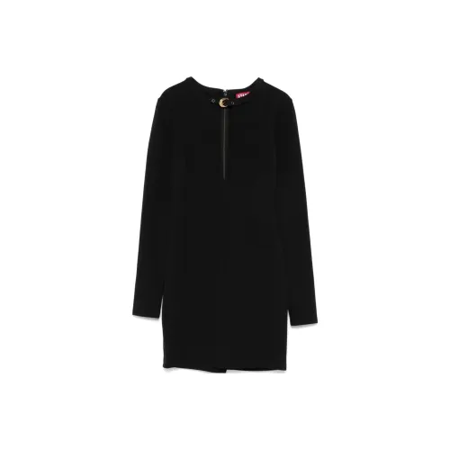 Staud Длинное платье с длинными рукавами женское черное