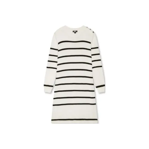 DKNY Длинное платье с длинными рукавами цвет белый