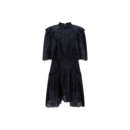 ISABEL MARANT Черное Женское Короткое Платье с Рукавами