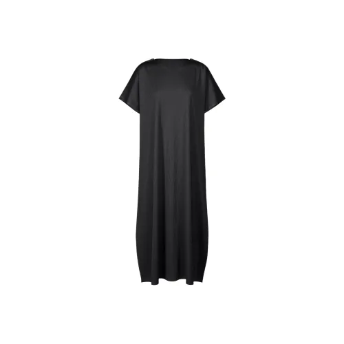 PLEATS PLEASE ISSEY MIYAKE Короткий рукав Платье Женское Черное