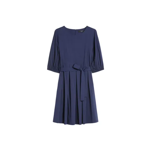 WEEKEND MaxMara Темно-синий Женские Короткие Платья с Рукавами