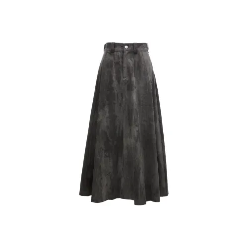 ONLY Denim Long Skirt Women's HOK Donna Light Gray Print ONLY Деним Длинная Юбка Женская HOK Donna Светло-Серый С принтом