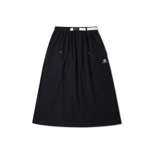 Конверс Черные Женские Повседневные Длинные Юбки