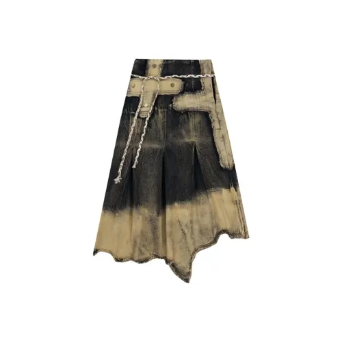 Incolore Деним Длинная Юбка Женская Синяя