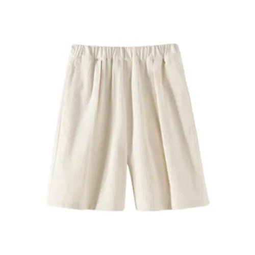 hacikis Повседневные шорты женские хлопок белый