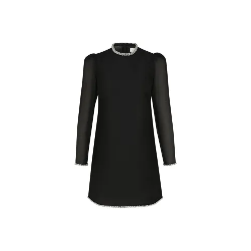 Zimmermann FW24 Длинное платье с длинными рукавами женское черное