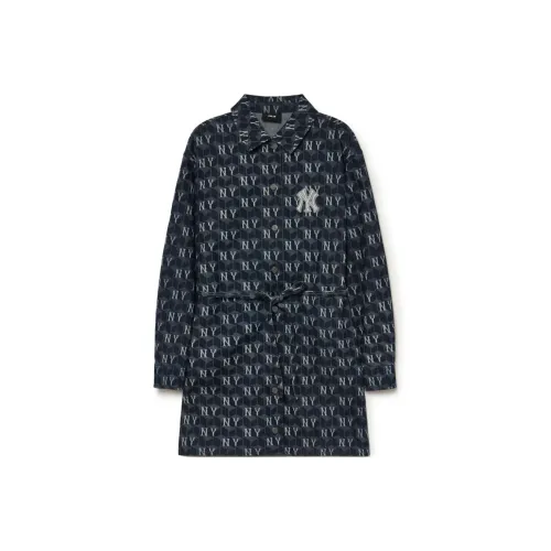 MLB Old Flower Морской синий Женские Длинные Платья с рукавами