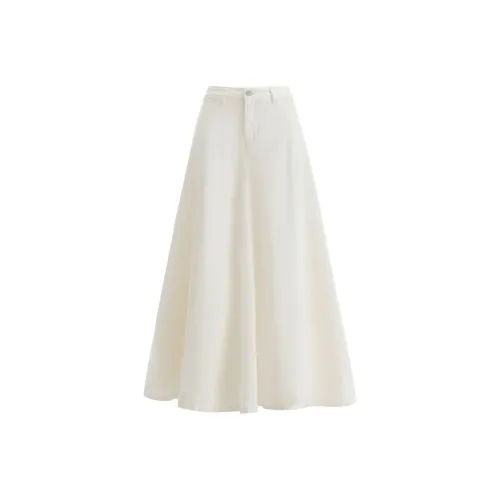 ZAZN Деним Длинная Юбка Женская Белая