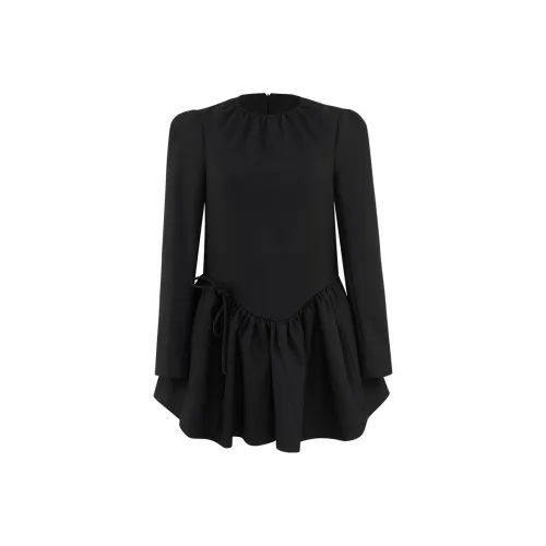 D'zzit Черное Женское Длинное Платье с Рукавами