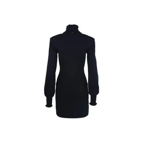 SportMax Черное Женское Длинное Платье с Рукавами