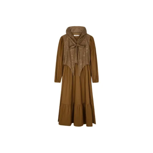 IT'Real Elegant Women's Dresses Платье Женское Светло-Кофейное