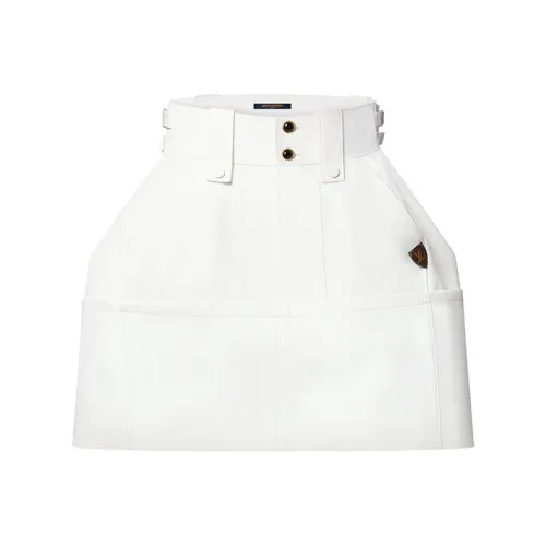 LOUIS VUITTON Повседневные короткие юбки Женские Белые