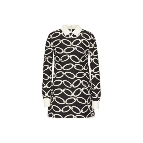 Valentino Surfaces Spring 2023 Women's Черные Женские Длинные Платья с Рукавами