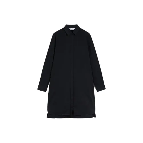 MaxMara Длинное платье с длинными рукавами женское черное