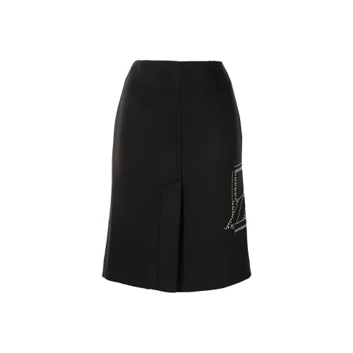 WE11DONE Черная Женская Повседневная Длинная Юбка