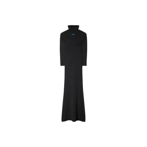 Off White Off White SS23 коллекция модного показа Черный Женские Длинные Платья с рукавами