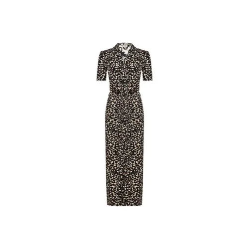 Diane von Furstenberg SS25 Короткий рукав Платье Женское Многоцветное