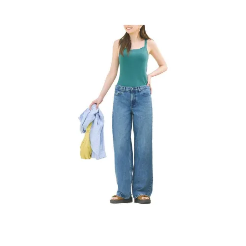 UNIQLO Озерно-голубой Женские Джинсы