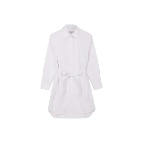 Lanvin Белое Женское Длинное Платье с Рукавами