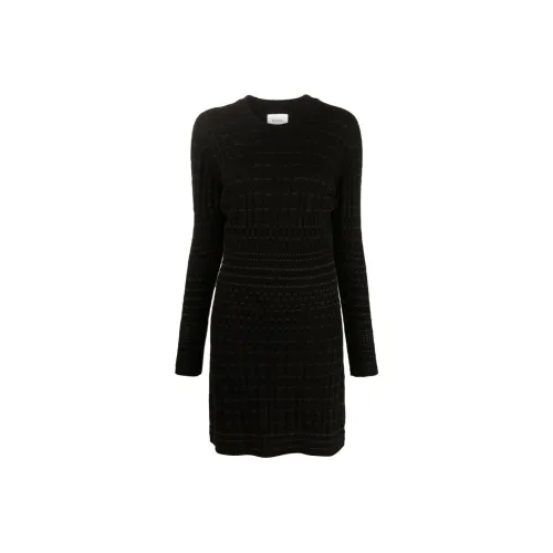 Barrie Длинное платье с длинными рукавами женское черное