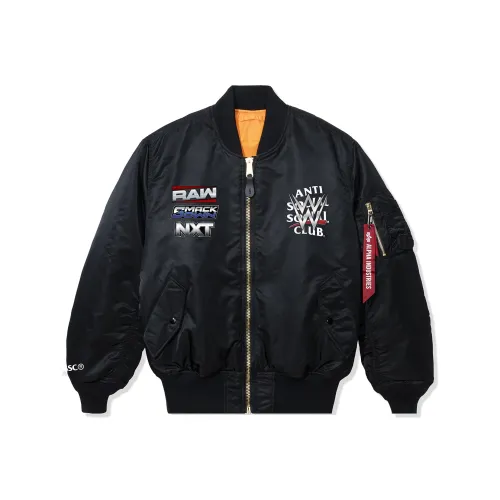 ANTI SOCIAL SOCIAL CLUB WWE Collaboration Черная унисекс куртка