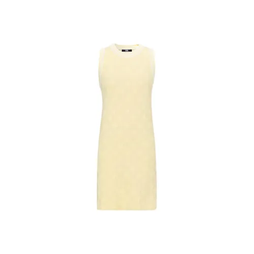 KARL LAGERFELD Без рукавов Платье Женское Желтое