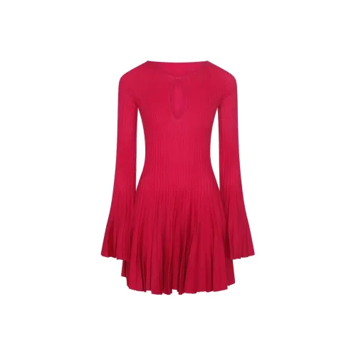 Blumarine Red Женские Длинные Платья с Рукавами