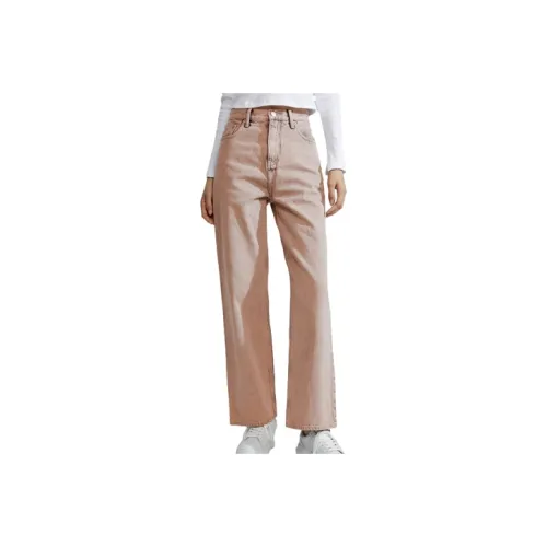 CALVIN KLEIN Джинсы Женские Теплый Песочный Желтый