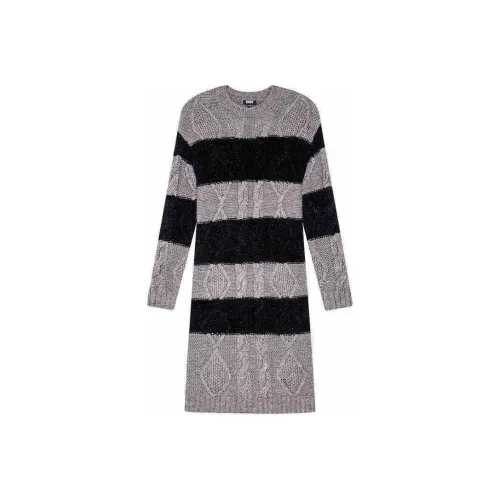 DKNY Длинное платье с длинными рукавами женское черное и цветное