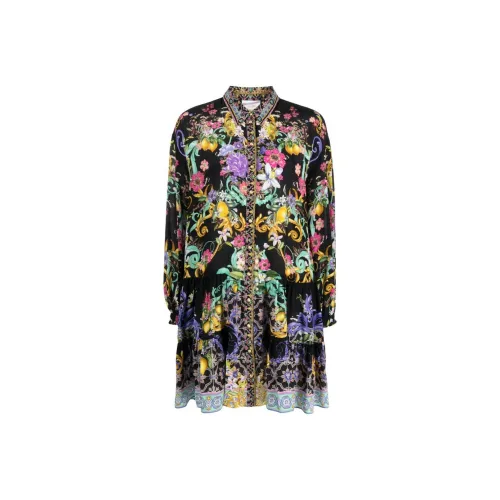 CAMILLA Длинное платье с длинными рукавами женское многоцветное