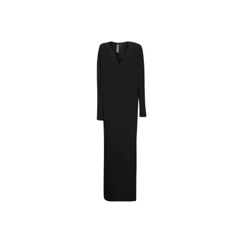 NORMA KAMALI Длинное платье с длинными рукавами женское черное