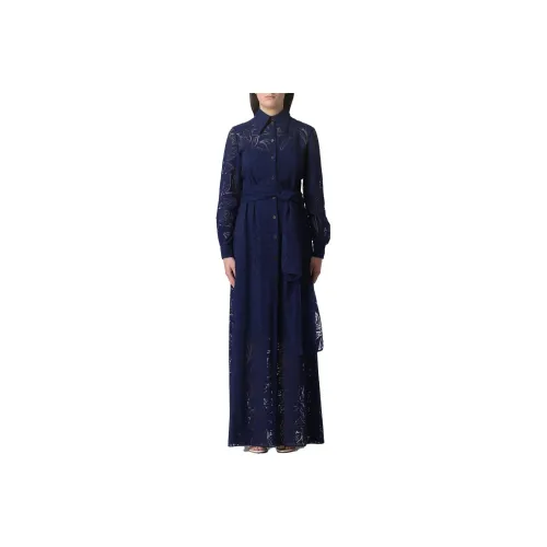 ALBERTA FERRETTI Синий Женские Длинные Платья с Рукавами
