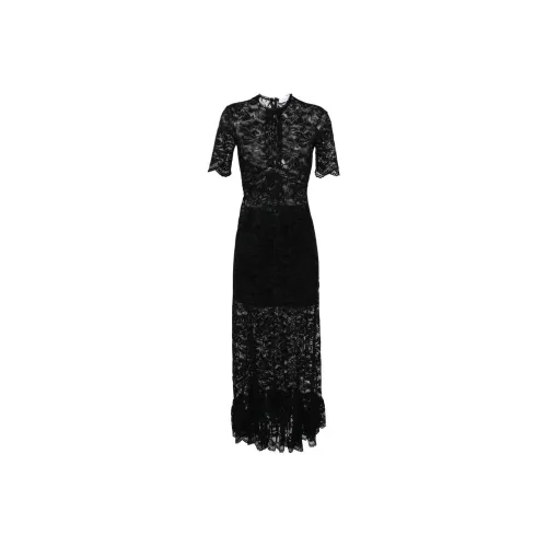 Paco Rabanne SS24 Короткое платье с короткими рукавами женское черное