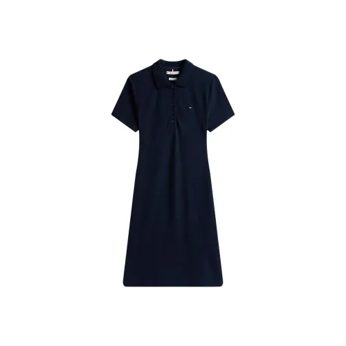 Tommy Hilfiger Морской синий Женские Платья с Коротким Рукавом