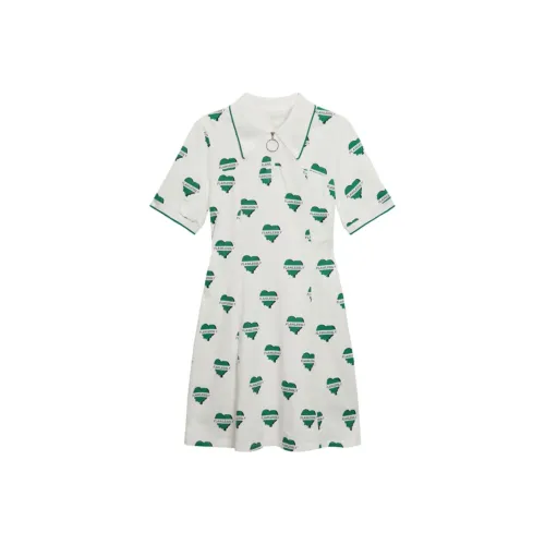 UNIDES X UX Короткий рукав Платье Женское Белое