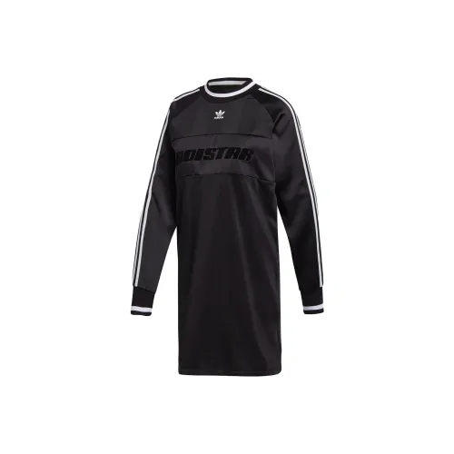 adidas originals Black Женские Длинные Рукава Платья