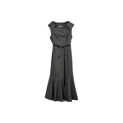 SNIDEL Серые Женские Платья без рукавов