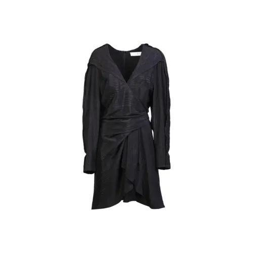 IRO Длинное платье с длинными рукавами женское черное