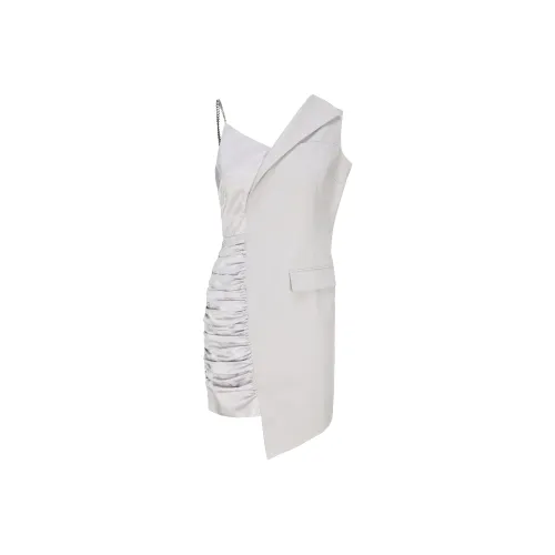 GIMING Без рукавов Платье Женское Серое