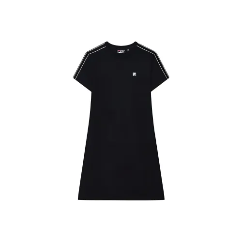 FILA Глубокий черный Женские Платья с коротким рукавом
