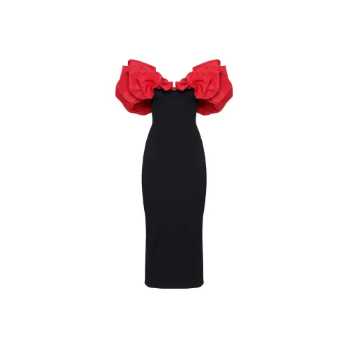 Alexander McQueen SS23 Короткий рукав Платье Женское Черное