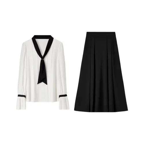 SENTUBILA Повседневный костюм Женский Белый и Черный