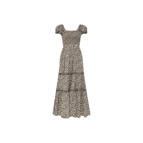 Tory Burch Многоцветные Женские Короткие Платья с Рукавами