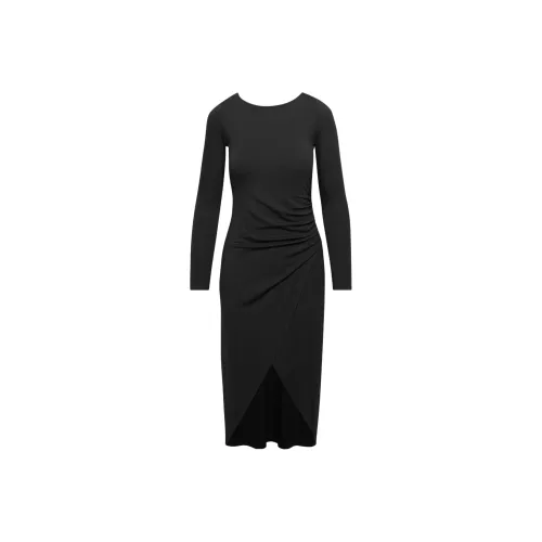 ARITZIA WILFRED Estela Платье Длинное с длинными рукавами Женское Черное Черное