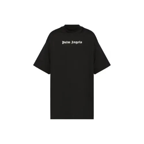 PALM ANGELS Короткое платье с короткими рукавами женское черное