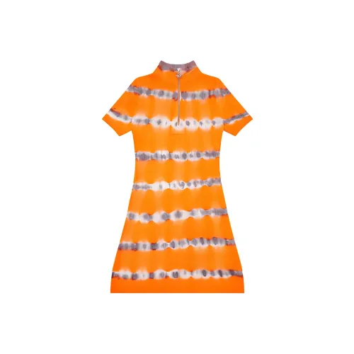 DIESEL Апельсин Женские Короткие Платья с Рукавами