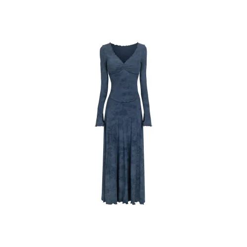 WooHa Длинное платье с длинными рукавами женское