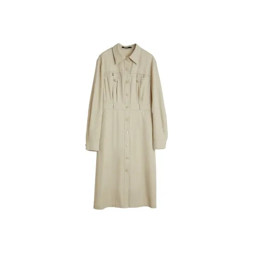 ELLE Длинное платье с длинными рукавами весна женское