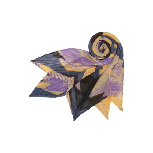 PLEATS PLEASE ISSEY MIYAKE Полиэстер Трикотаж Шарфы Унисекс Морской Синий